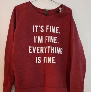 Red Graphic Sweatshirt
